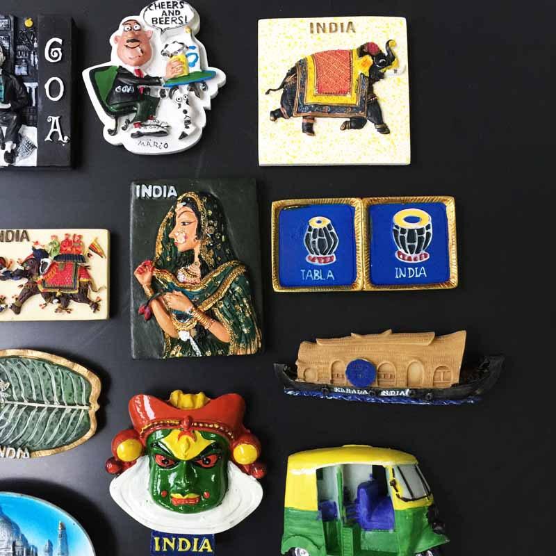 India Elephant 3D Fridge Magnet Souvenir Gift Collection Decoration Taj Mahal Magnetic Sticker Refrigerator Magnet