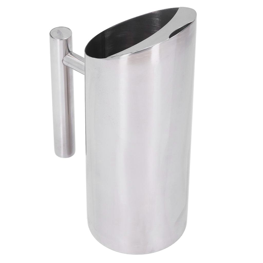 Stainless Steel Water Tie Pot Cold Drinking Pitcher with Ergonomic Handle for Home Restaurant Cafe 1L   33.8oz