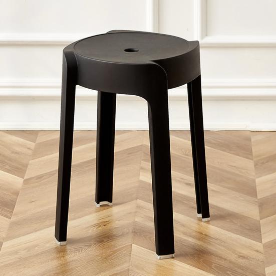 6Pcs Plastic Stool Stackable Portable Round Nesting Stools 330lbs Load Bearing Backless Bar Stool Seating for Home Classroom Outdoor