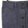Louis Vuitton Made In France Midi Length Denim Skirt 36 Navy Women Used