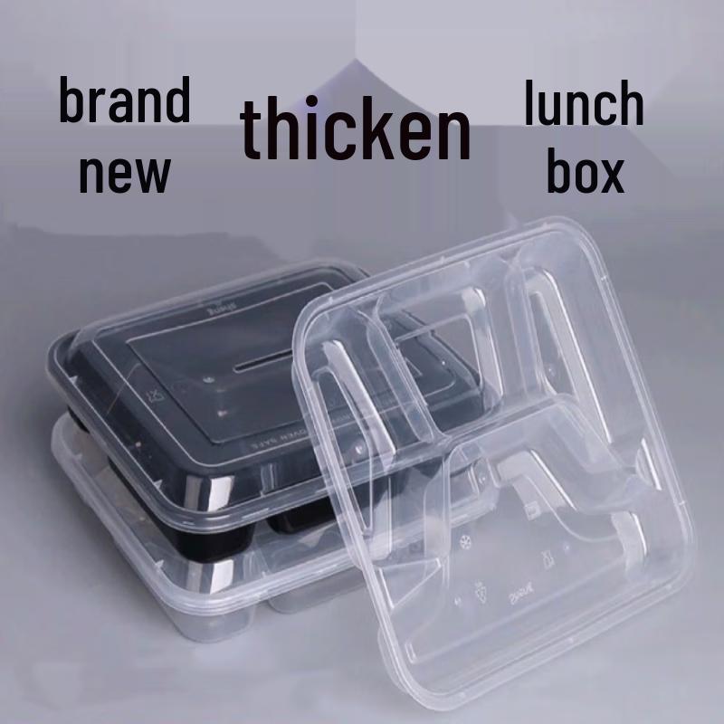 BOUSSAC Disposable PP Plastic Meal Prep & Takeout Containers