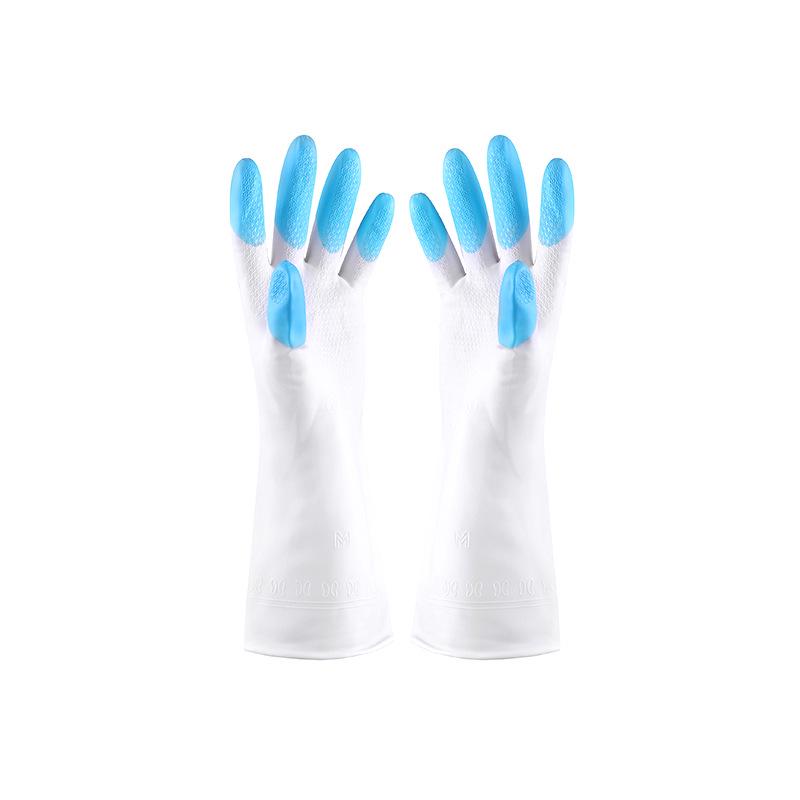 Nitril-Geschirrspülhandschuhe, Küchengeschirrspüler, langlebige Latexwäsche, wasserdichte Haushaltsgummihandschuhe für Damen