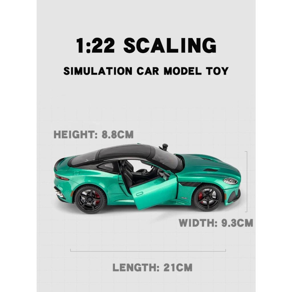 1/24 Scale Aston Martin DBS Luxury Sports Car Alloy Metal Diecast & Toy Vehicle Car Model High Simulation Collect Hobby Ornament Gift