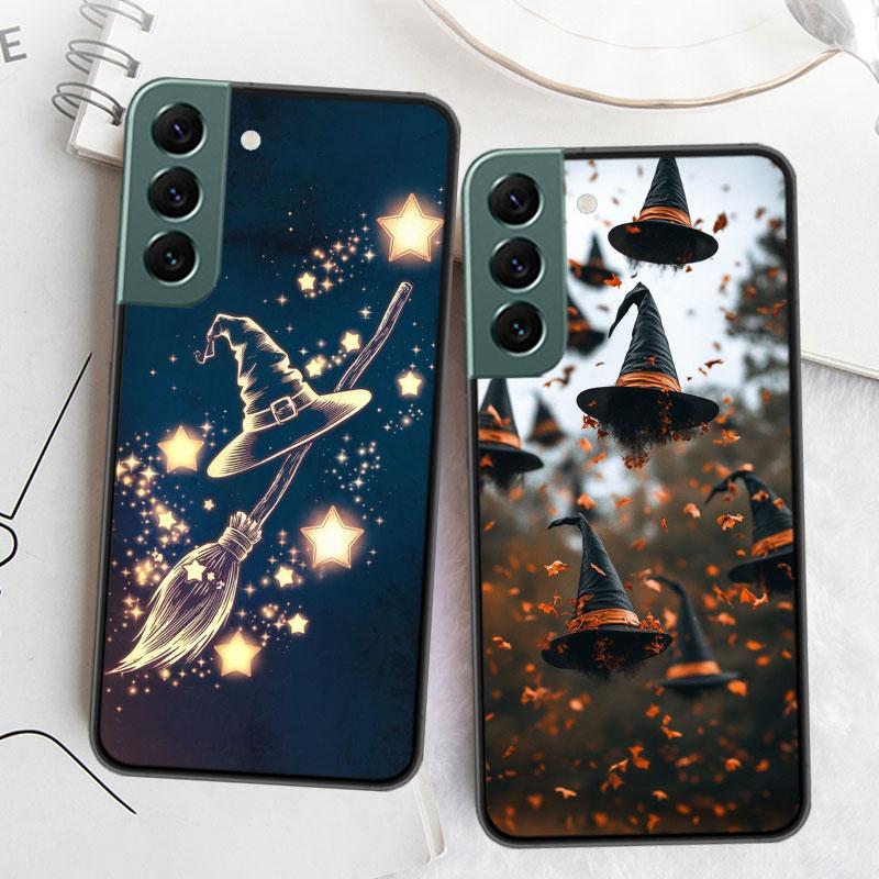Halloween Wizard Hat Horror Fun Phone Case For Samsung Galaxy S22 S25 Ultra S21 S10 Plus S26 Edge S20 S23 S24 FE Cover Silic