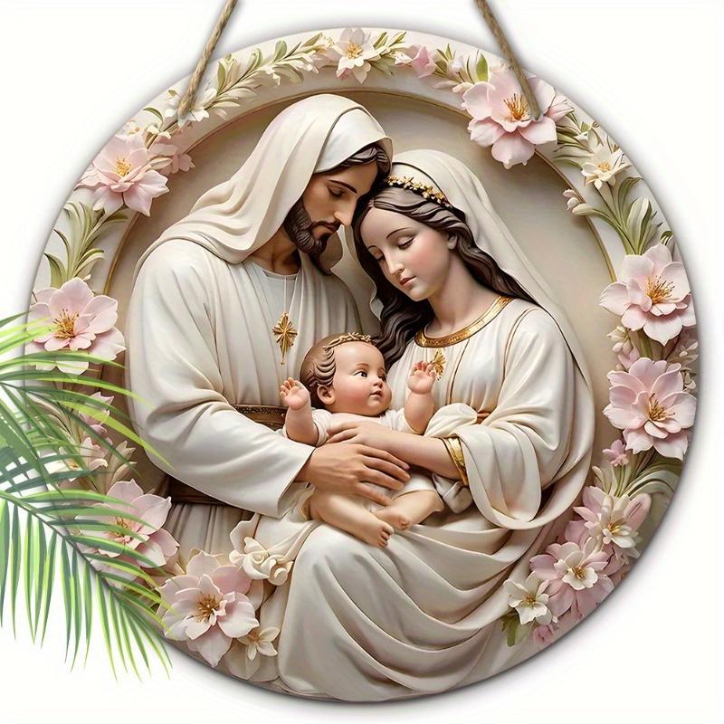 Wood Warm Winter Wooden Sign 2D Relief Effect of Ice and Snow Town Wreath Sign for Front Door Wall Hanging Decor for Door, Wall, Home, Room, Farmhouse