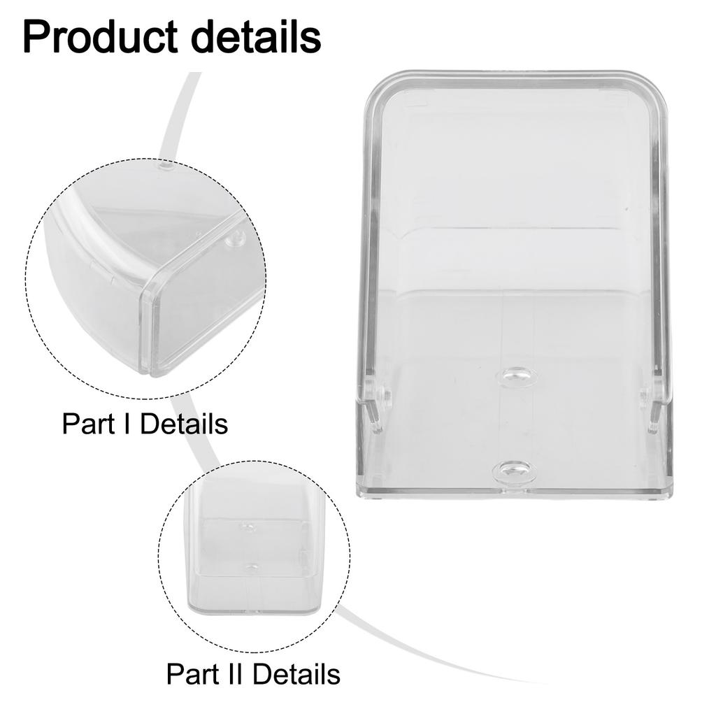 1pc Wireless Doorbell Cover Outdoor Waterproof Call Cover Transparent Protector Dustproof Door Ring Button Rain Cover