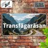Transfagarasan Straße Rumänien Gebirgspass Kennzeichen Stil D Flachdruck Metallblechschild Malerische Fahrt Reise Thema Dekoration