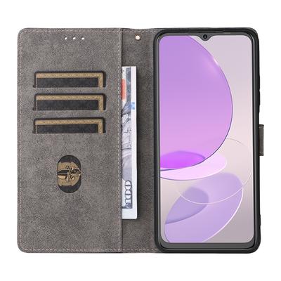 PU Leather Case for Itel S23 S665L,Stand RFID Blocking Wallet Full Protection Phone Cover with Strap