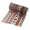 Animal Print Washi Tape Set: 6 Rolls of Tiger, Zebra, and Leopard Patterns for DIY Journals & Decoration
