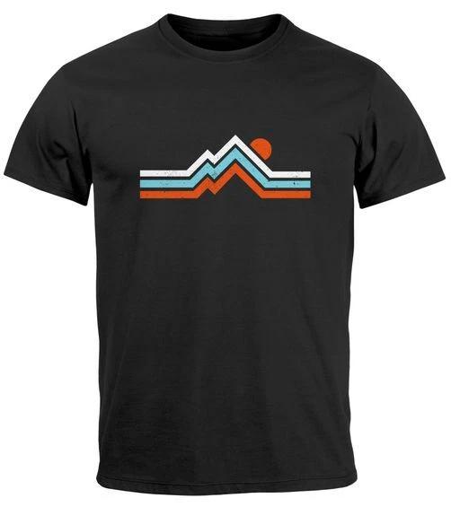 Men s T-Shirt Mountains Hiking Mountain Motif Print Print Shirt Mountains Outdoor- S