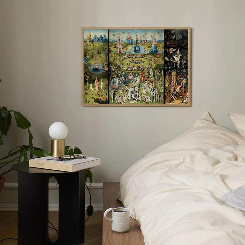 Zahrada pozemských rozkoší Obrazy na plátně Retro tisk Nástěnný obraz do obývacího pokoje a domácí kanceláře Bezrámový