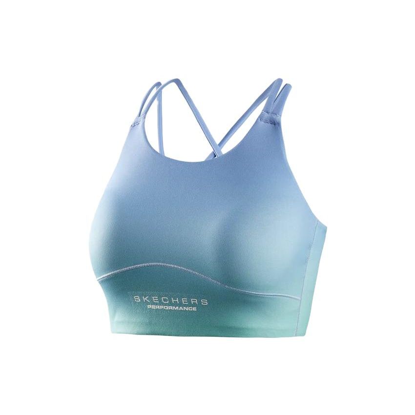 Skechers Letter Print Yoga Fitness Sports Bra Women underwear Carbon-Black P322W035-02DJ S