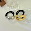 Vintage Chunky Hollow Double-layer Metal Hair Clips For Women Hairbands Elastic Scrunchies Hair Ropes Fashion Hair Accessories