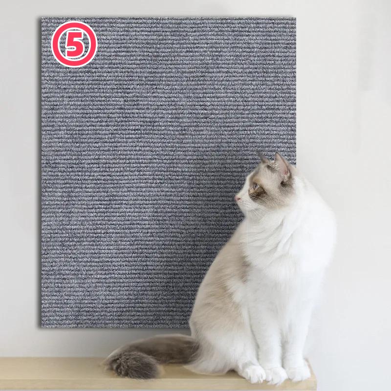 Cat Scratching Mat Trimmable Cat Carpet Cat Scratching Carpet Corner Wall Self-Adhesive Cat DIY Scratch Furniture Protector