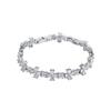 Full Diamond Cross Bracelet Hip Hop Trend Men'S And Women'S Same Niche Zircon Inlaid Adjustable Tennis Chain