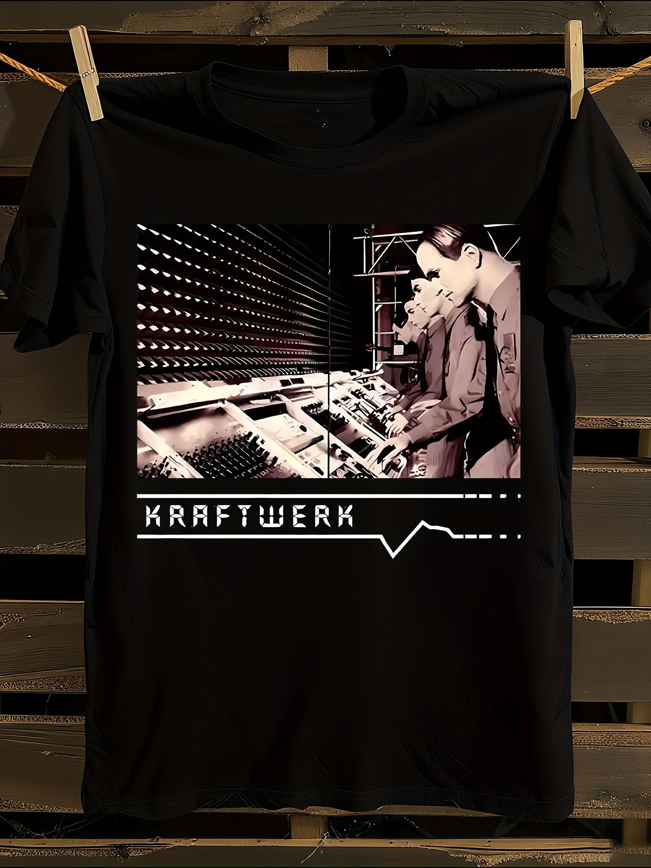 Kraftwerk 80s Synth Logo and Iconic Members Graphic T-shirt XXXXL