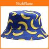 Cappello da Pescatore Double Face con Stampa di Banane e Protezione Solare per Streetwear e Abbigliamento Casual