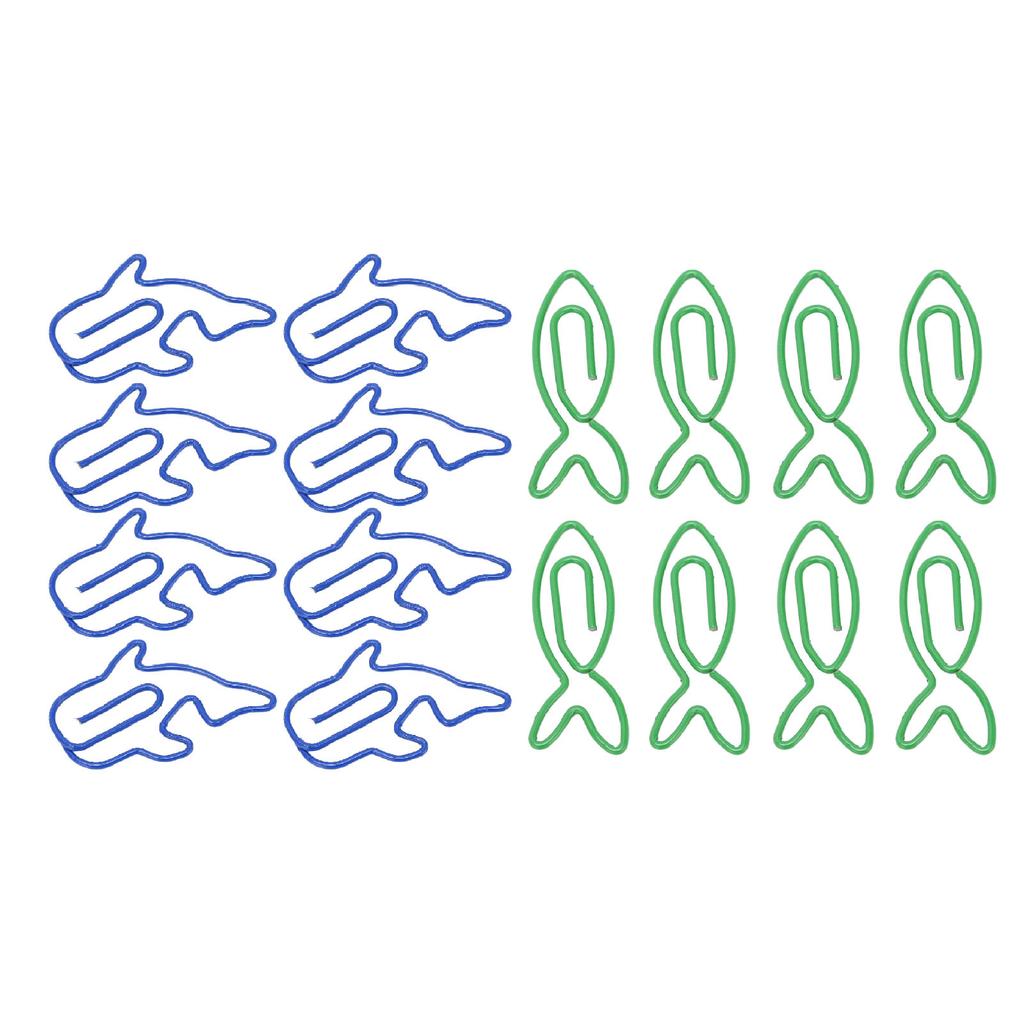 100Pcs Cute Shaped Office Paper Clips Set Lightweight Decorative Lovely Shape Paperclip Clamp for Sc