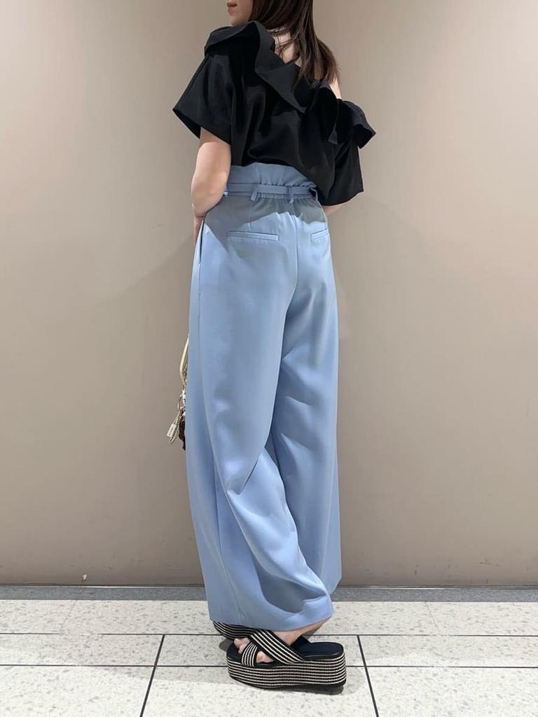 FRAY Tucked Volume Blouse Free Size I.D. Women's FWFB252108, Black,