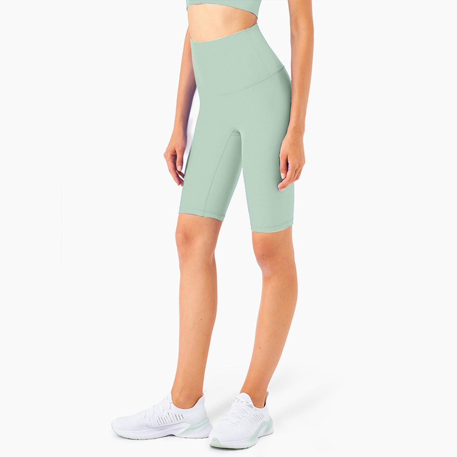 

Обнаженные 5-точечные штаны для йоги для женщин летом без футболки обтягивающая одежда для йоги с высокой талией для поднятия бедер фитнес-йога шорты L