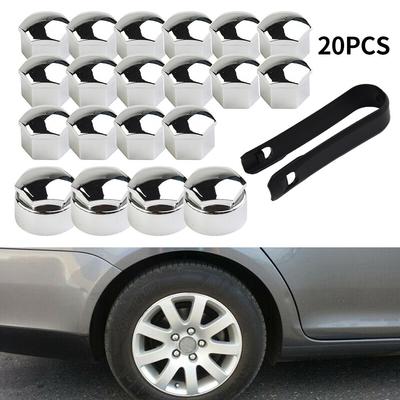 100% Nuovo Tappo Dadi Bulloni Ruota Plastica ABS Cromato