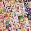 46pcs Vintage Stamp Memories Bronzing Stickers Scrapbooking Decorative Stationery Junk Journal DIY Material Arts Deco Stickers