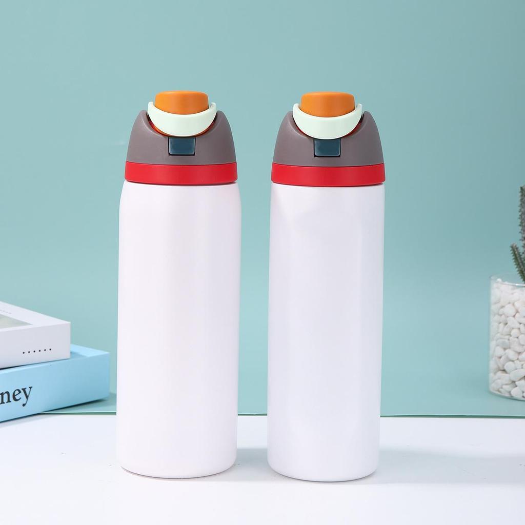 Yaratıcı Geniş Kapasiteli 304 Paslanmaz Çelik El Tipi Spor Termos Su Şişesi