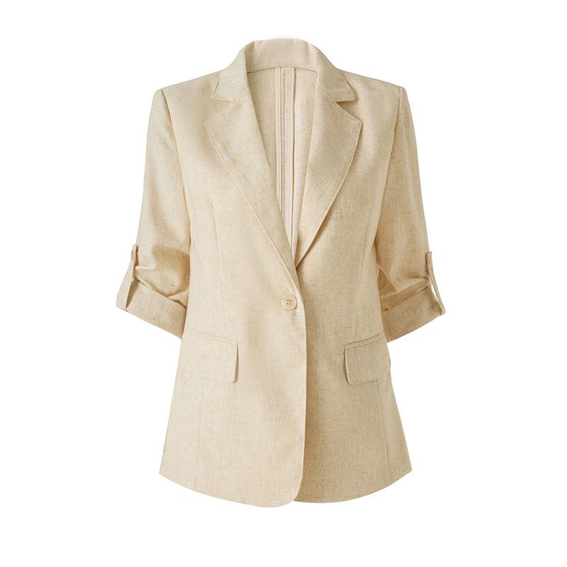 

2026 Spring/Summer Elegant Pleated Slim Fit Cropped Sleeve Jacket Extra Large