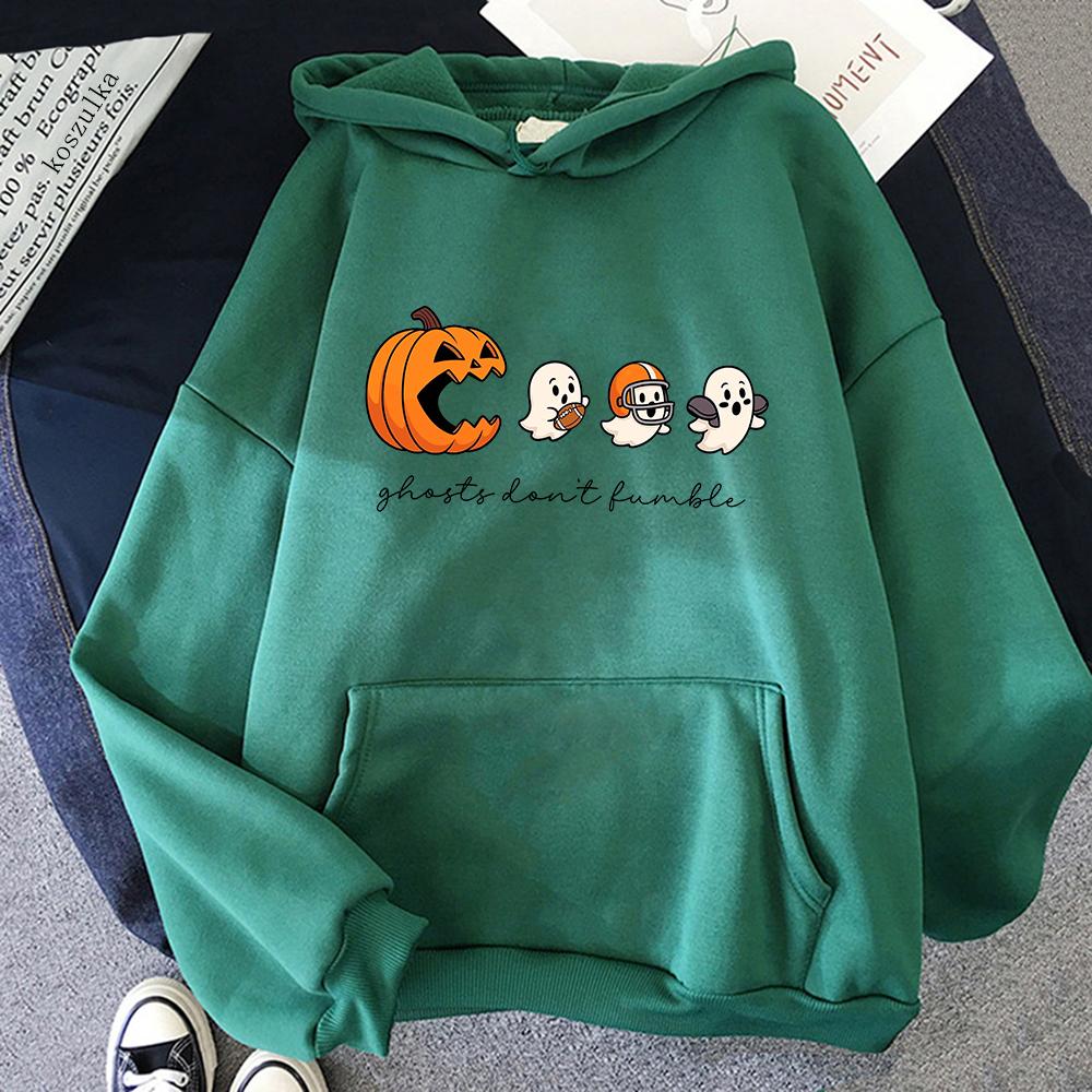 Funny Pumpkin Eating Ghosts Hoodie Women/men Hoodies Autumn Winter Clothes for Halloween Gifts Aesthetic Sweatshirt Vintage