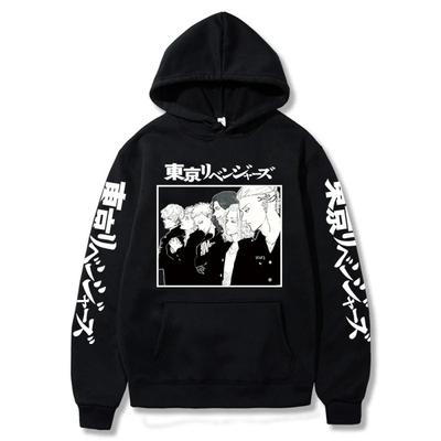 Anime Tokyo Revengers Mikey Printed Hooded Autumn Fleece Comfortable Hoodies Plus Size Sweatshirt Harajuku Streetwear