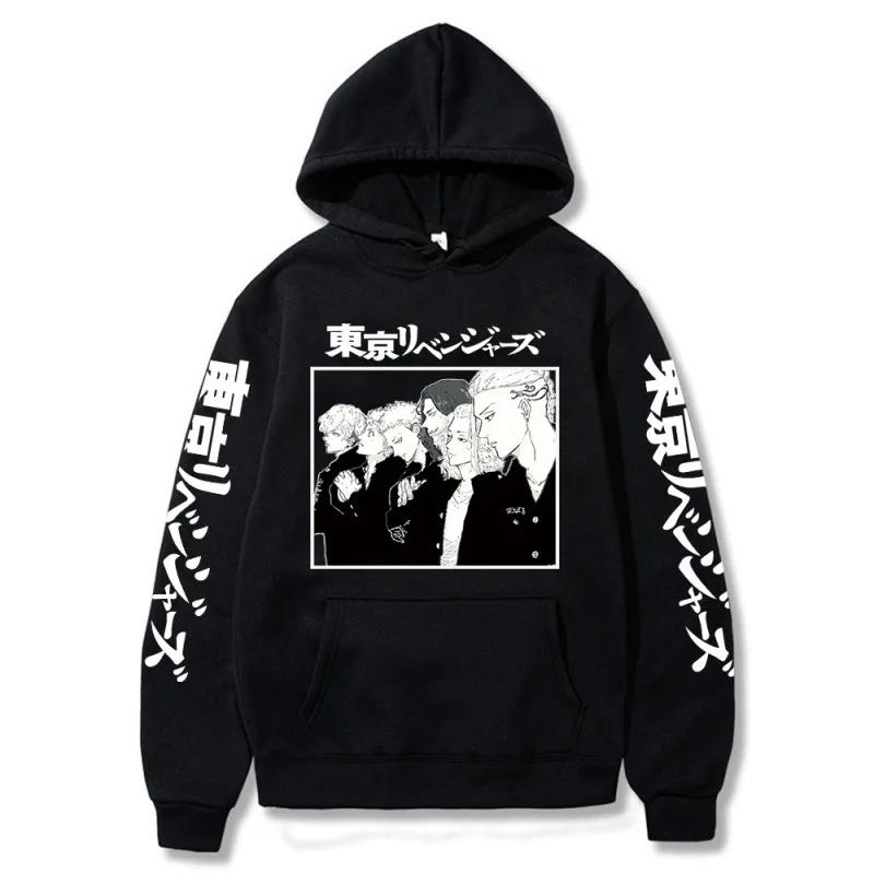 Anime Tokyo Revengers Mikey Printed Hooded Autumn Fleece Comfortable Hoodies Plus Size Sweatshirt Harajuku Streetwear