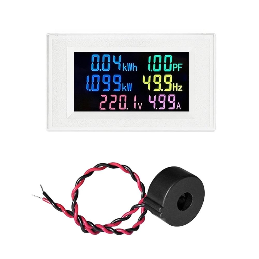 1pc LCD Digital Display Single Phase Power Meter AC 60-300V 0-100A Energy Voltage Current Frequency Power Factor Monitoring