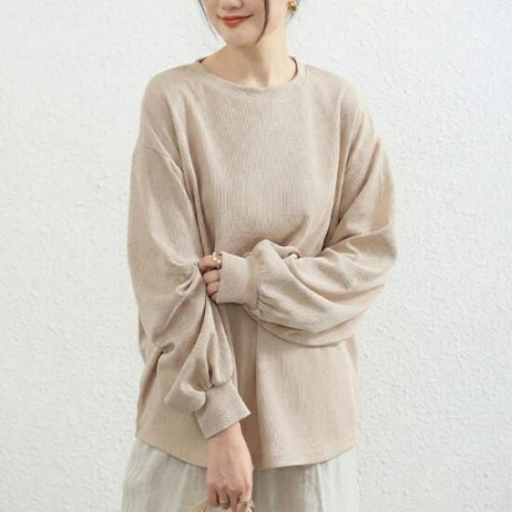 Navava Long Sleeve Sweatshirt Daily Loose Fit Round Neck Nt3245