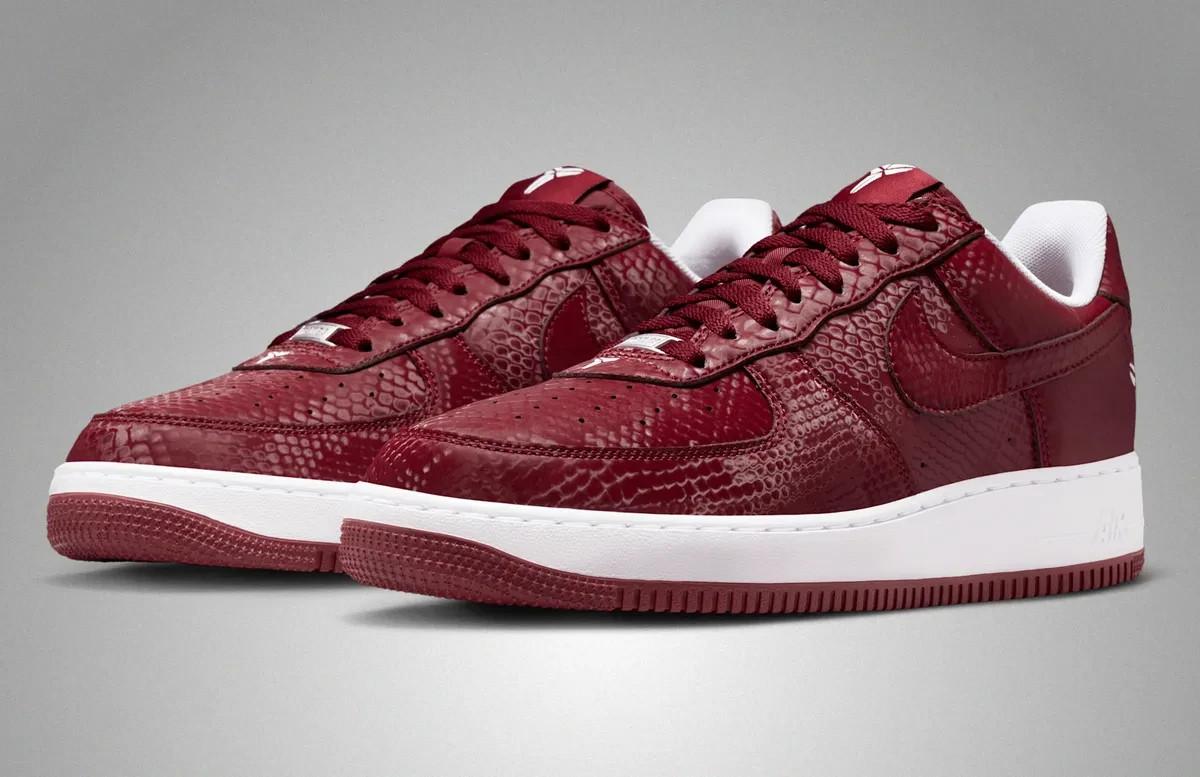 IB0018-600 Kobe Bryant Forever A Nike Air Force 1 Low QS Team Red White 6