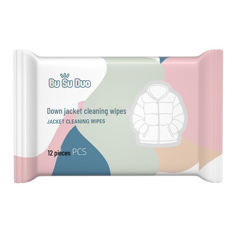 Down Jacket No-Wash Cleaning Wipes - Stain Removal & Degreasing Tissues