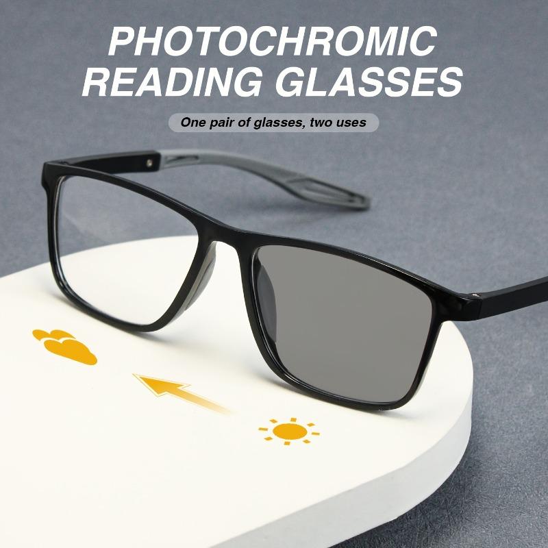 4 Piece Set of Sports Color Changing Reading Glasses Pochromic and Comfortable for Both Men and Women