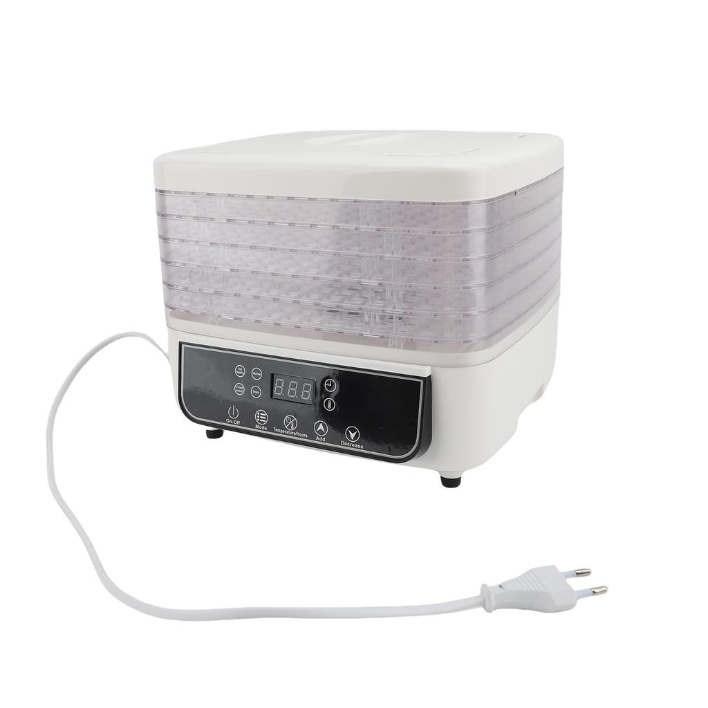Food Dehydrator 160W 5 Trays LED Screen Dehydrated Dryer with Timer for Jerky Dog Treats Meat Fruit