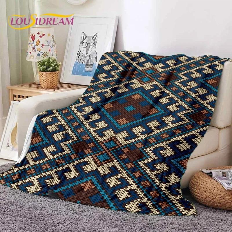3D Neueste Nordisch Türkisch Böhmisch Keltisch Weiche Flanelldecken, Überwurfdecke Bequeme Decke für Picknick Betten Sofa Zuhause Schlafzimmer