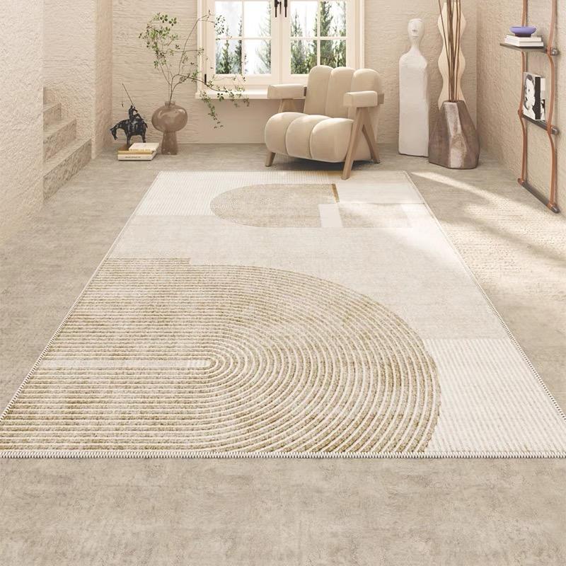 Modern Light Luxury Crystal Velvet Carpet Living Room Simple Bedroom Bedside Sofa Coffee Table Rug Wabi-Sabi Home Mat