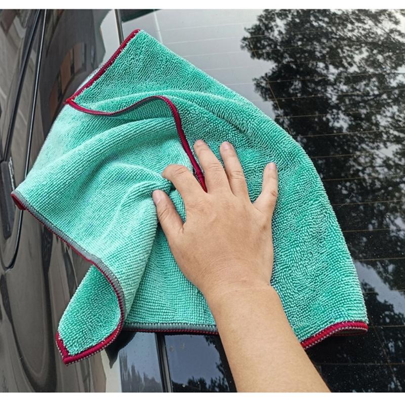 Heavy Duty 500GSM Microfiber Cleaning Cloth Towel 40x40CM Super Absorbent Car Detailing Towel Non Scratch Safe Quick Dry