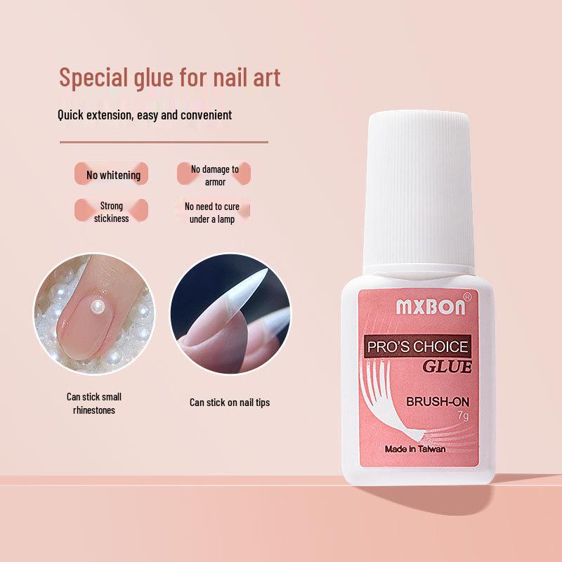 

Быстросохнущий клей для ногтей с кисточкой для долговечной фиксации типсов и украшений