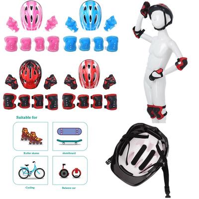 Kids Protective Gear Set Kids Helmet Knee Elbow Wrist Pads for Bike Skateboard Roller Bicycle Skateboard