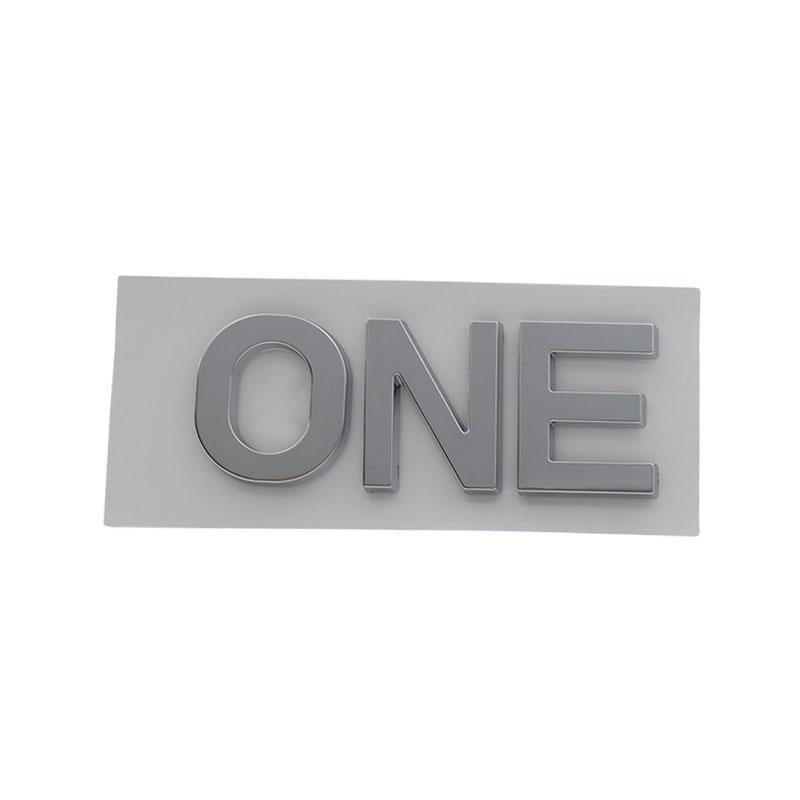 3D Premium ONE ABS Letters for Car badge Cover Upgraded Exterior Decoration Stickers Auto Accessories Decal Emblem Badge Sticker