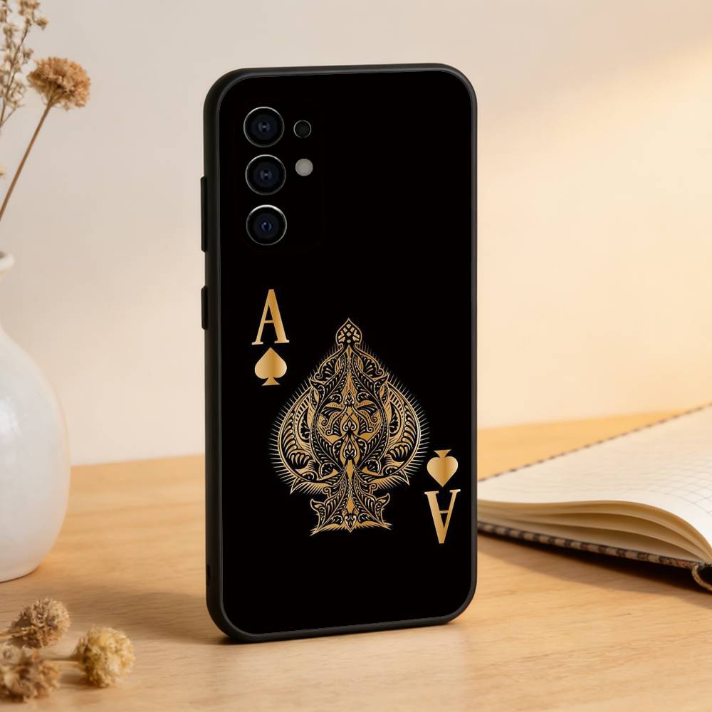

Ace Of Spades Poker Phone Case Black Silicone Soft For Samsung S25,S24,S21,S22,S23,S30,Ultra,S20,Plus,Fe,Lite Samsung S235G
