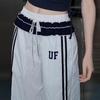 UNIFREE Faux Two-Piece Lace Stripe Wide-Leg Casual Pants