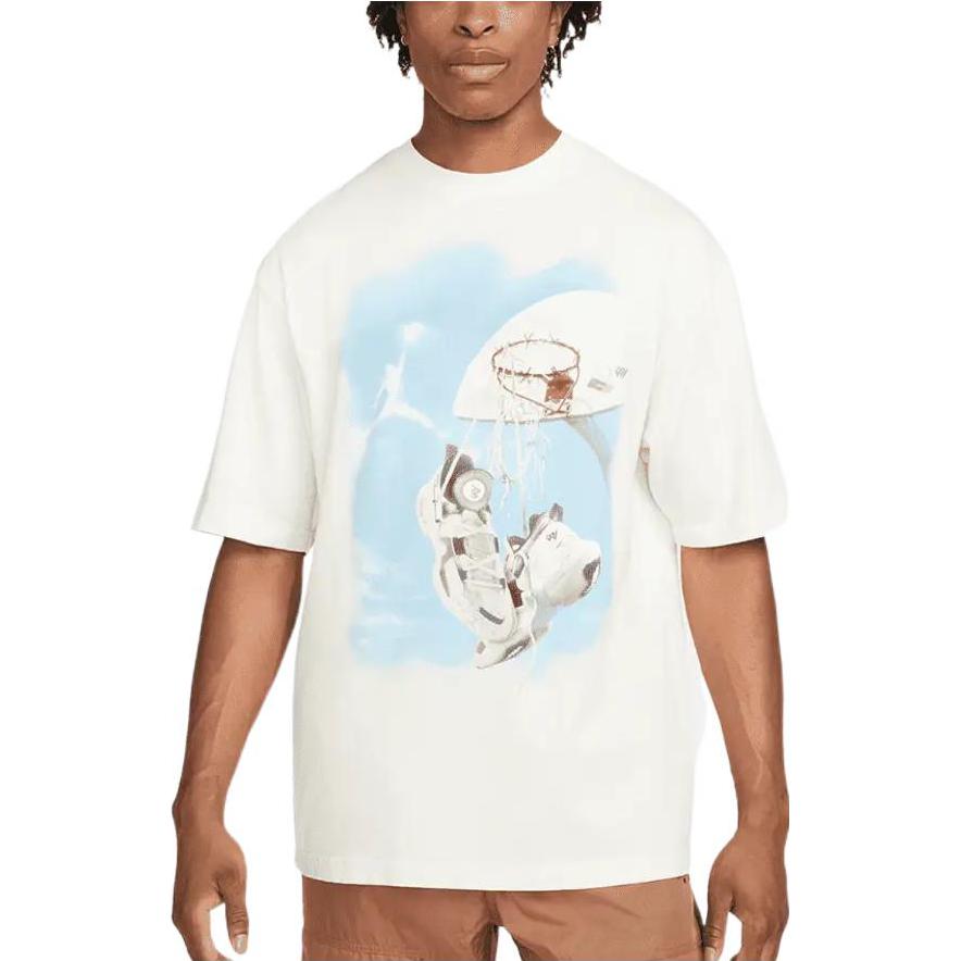 Air Jordan x Honor The Gift Russell Westbrook Crossover Cartoon T-Shirt White Men Tops Multi-Color DJ7977-110
