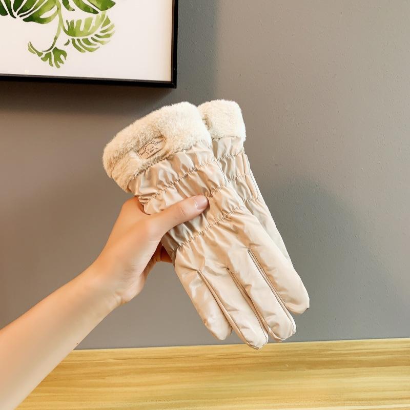 

Осенне-зимняя мода Теплые перчатки Женские для вождения Плюс бархатные Теплые Сенсорный экран Нескользящие Зимние Лыжные Водонепроницаемые Велосипедные. One size