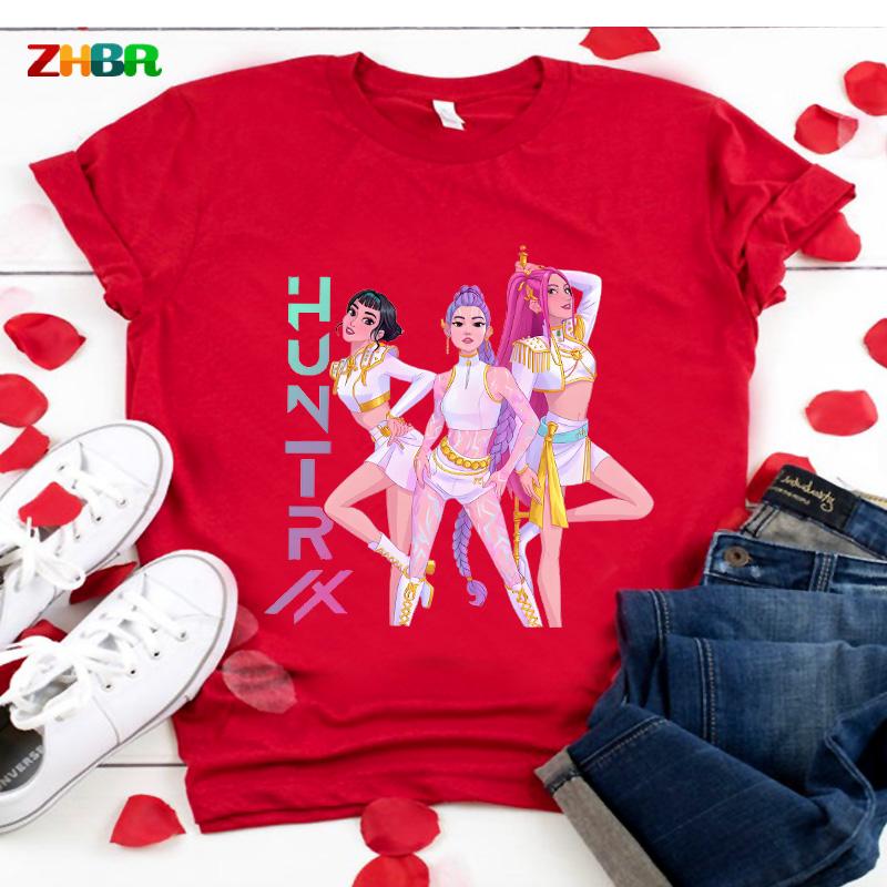 Kpop Huntrix Tričko Tričko Děti Lovci Démonů Tričko Chlapec Dívka Děti Dívky Chlapci Děti