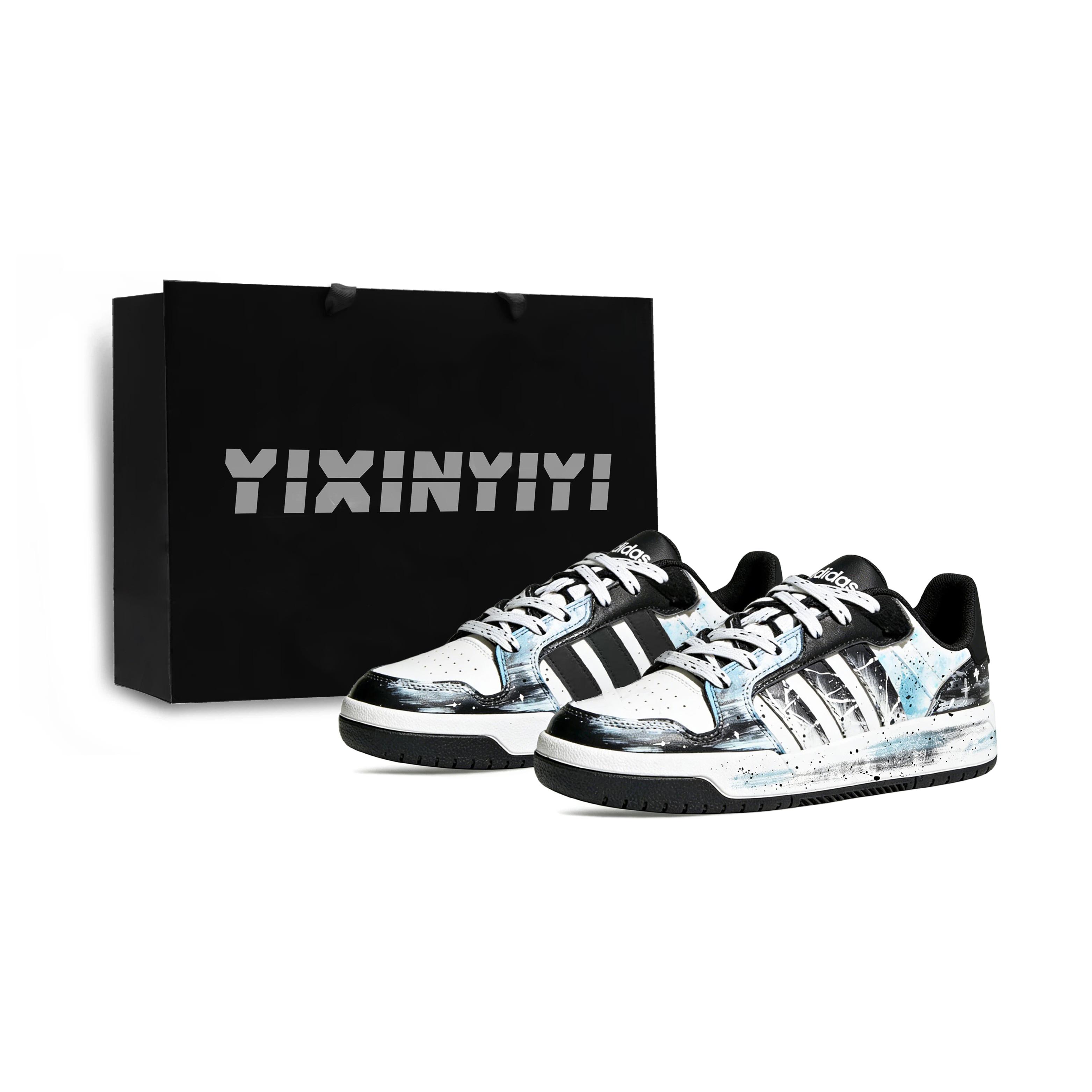 

Adidas Neo Entrap Ice Blue Starburst Height Increasing Low top Skateboard Shoes Unisex Blue Black JI2560(Team1963-LD) 41⅓