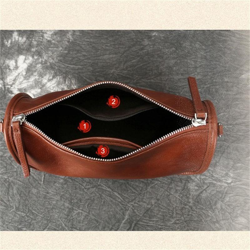 Genuine Leather Handbags for Women Fashion Vintage Design Messenger Bags Classic Phone Bag Purse